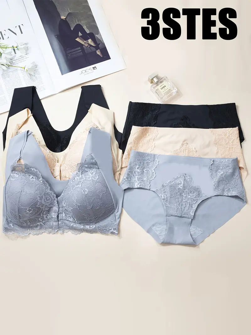 Combo Of 3 Set Bra & panties Set imported