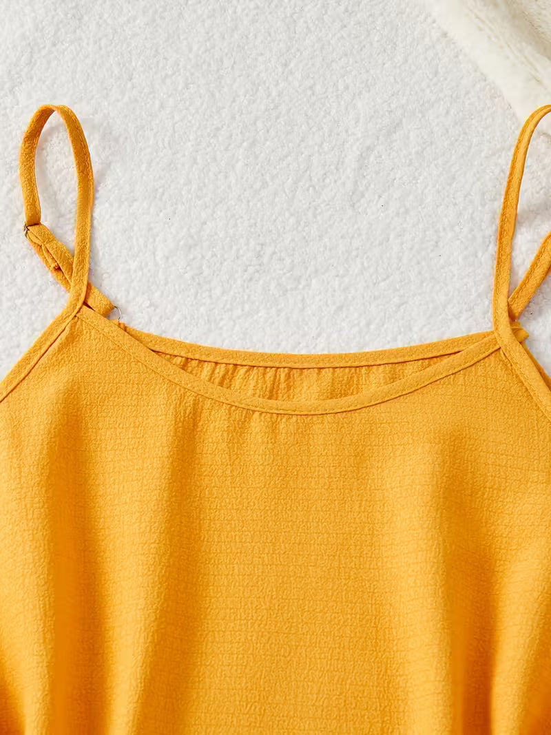 2-Piece Contrast Bind Gymwear Set – Top & Shorts for Girls