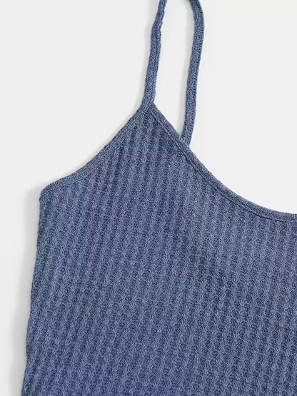 2-Piece Contrast Bind Gymwear Set – Top & Shorts for Girls