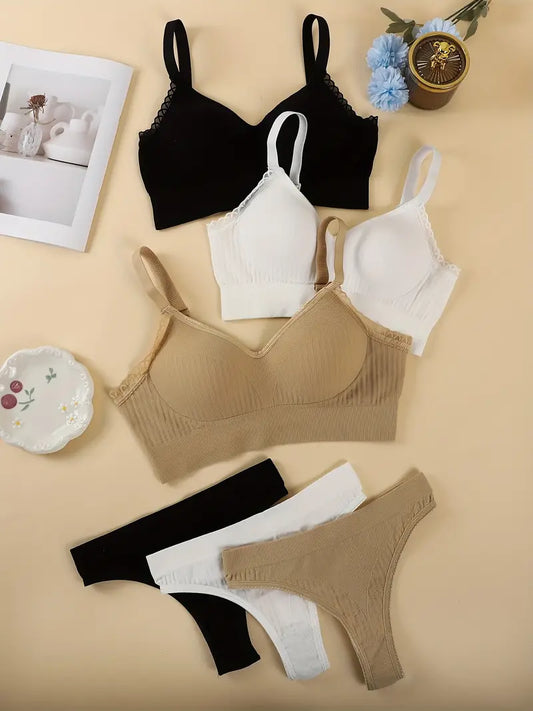 Combo Of 3 Set Bra & panties Set imported