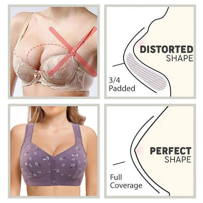 LAST DAY SALE 80% OFF - Comfortable & Convenient Front Button Bra (PACK OF 5)