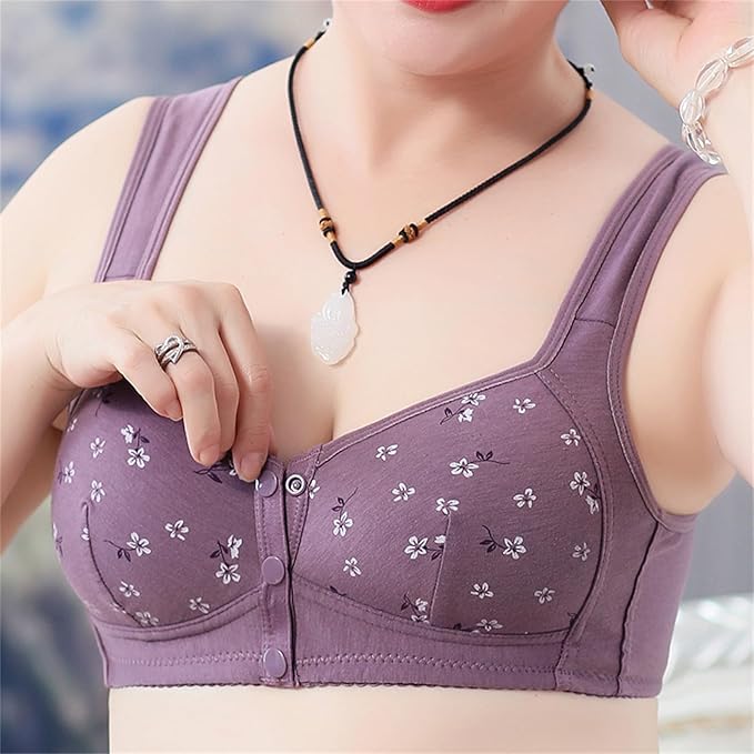 Rose Bra Wireless Front Button Bras For Women (Pack of 3)
